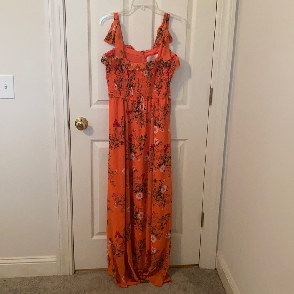Gal Meets Glam - Tie Shoulder Floral Maxi